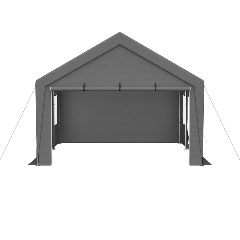 Thanaddo 13 Ft. W x 20 Ft. D Garage Heavy Duty Carport Portable Garage
